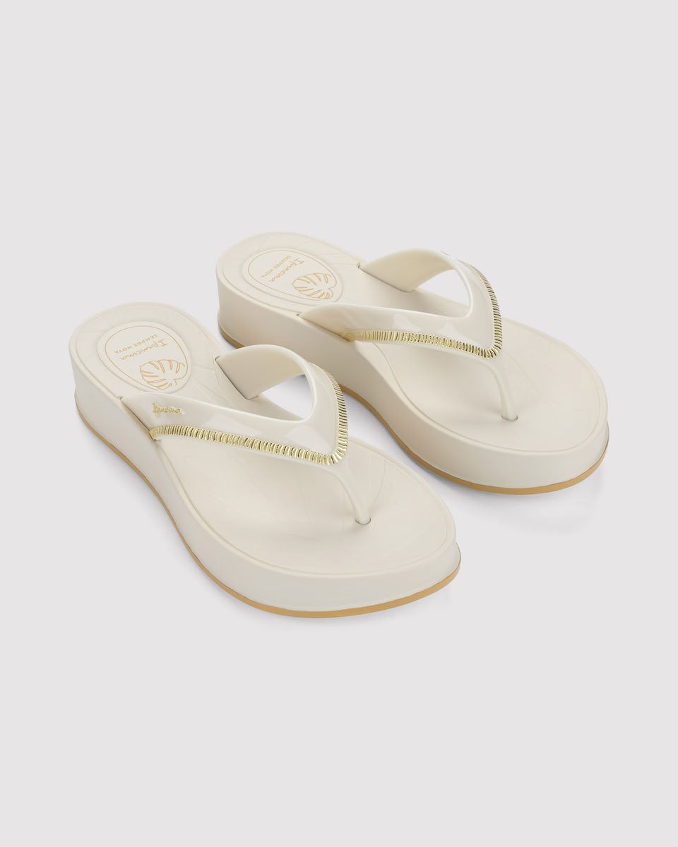 Sandalia Mujer Beige Shine Up Ipanema
