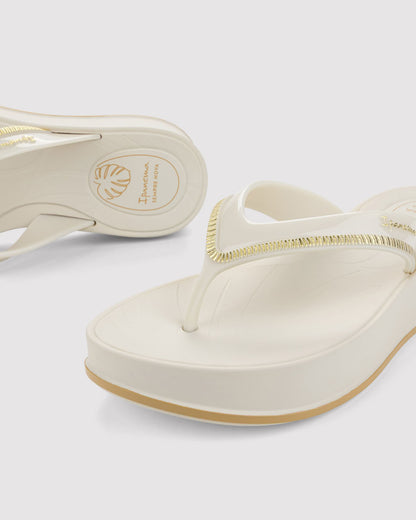 Sandalia Mujer Beige Shine Up Ipanema