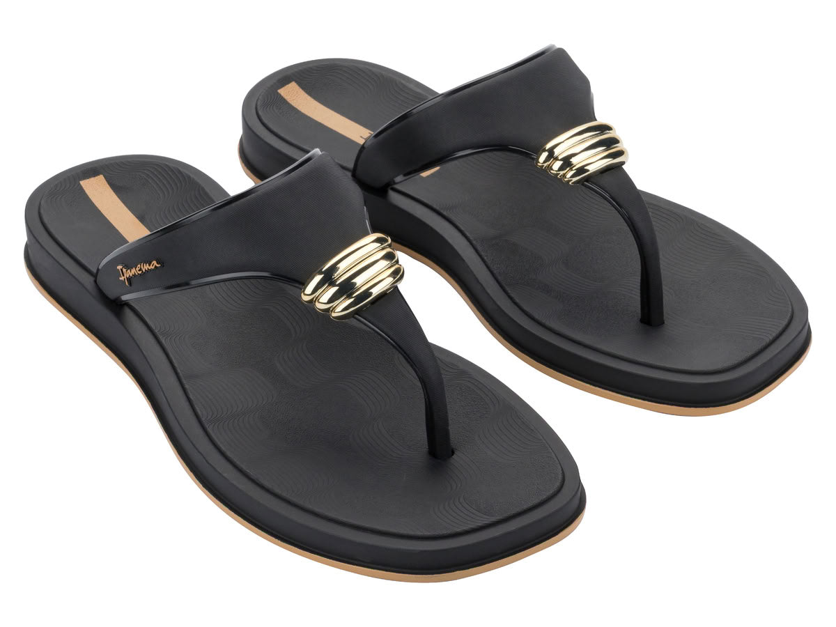 Sandalia Mujer Negro Trend Metal Ipanema