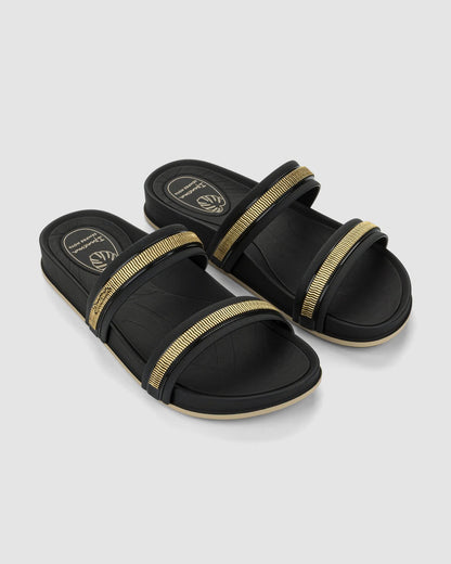 Sandalia Mujer Negro Shine Trendy Ipanema