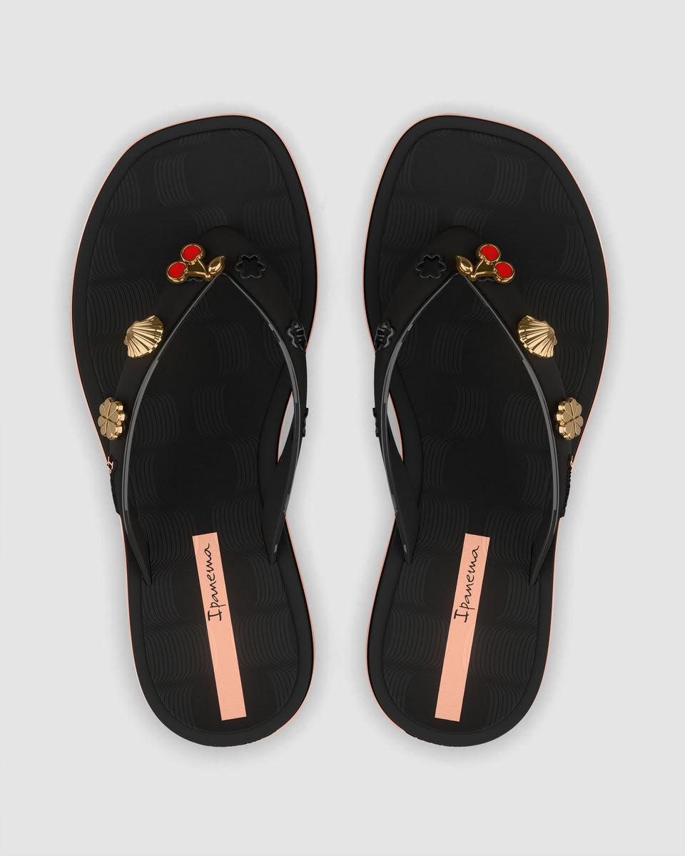 Sandalia Mujer Negro Pin Mania Ipanema