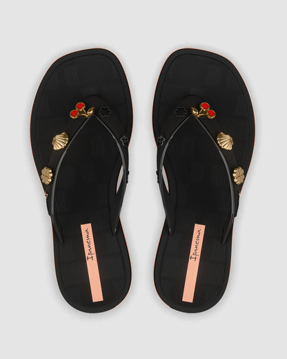 Sandalia Mujer Negro Pin Mania Ipanema