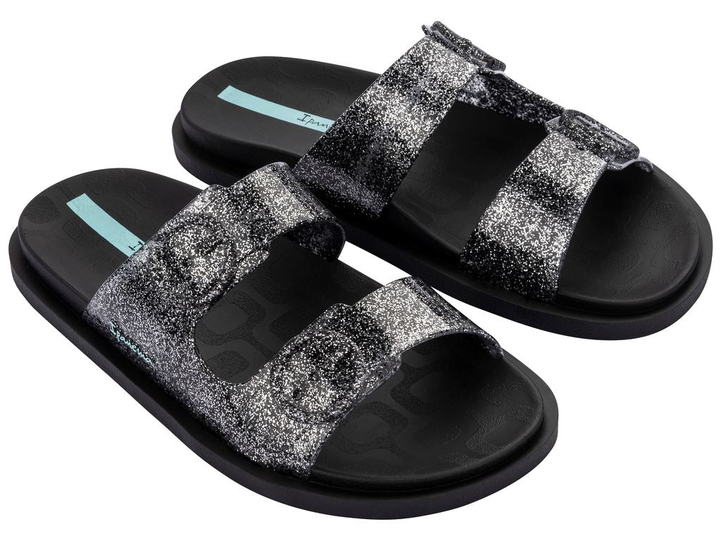 Sandalia Follow Print Negro   Ipanema