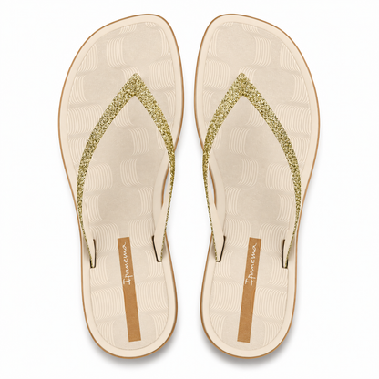 Sandalia Mujer Beige/Glitter Gold Ipanema