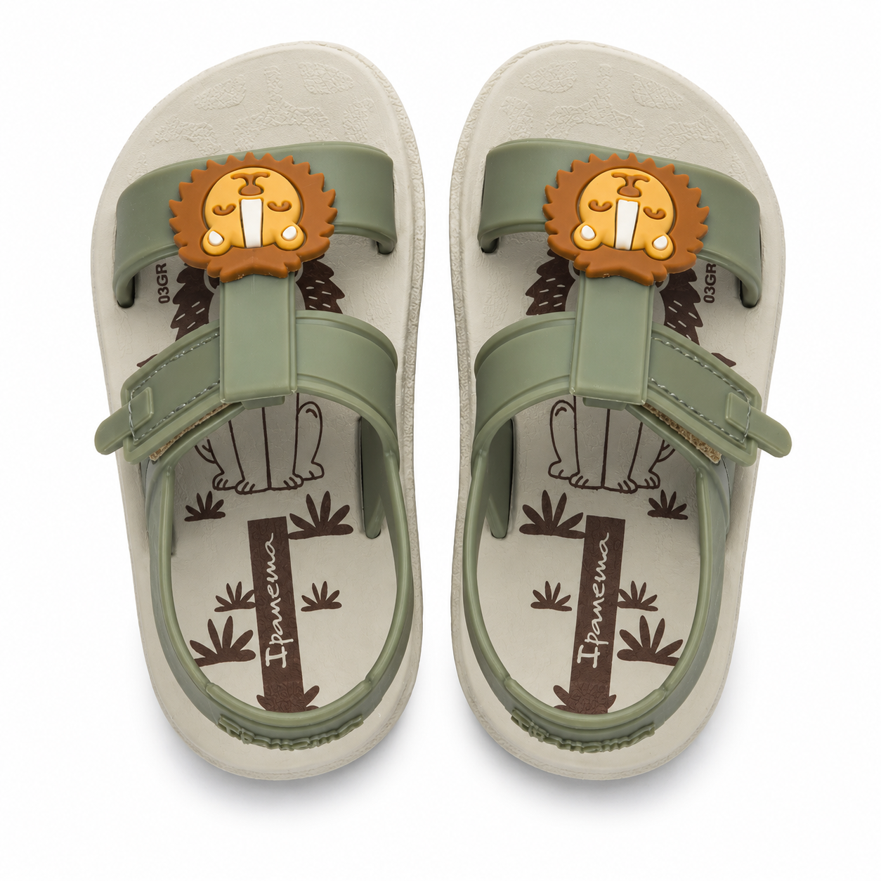 Sandalia Bebe Verde/Beige Littel Joy Ipanema