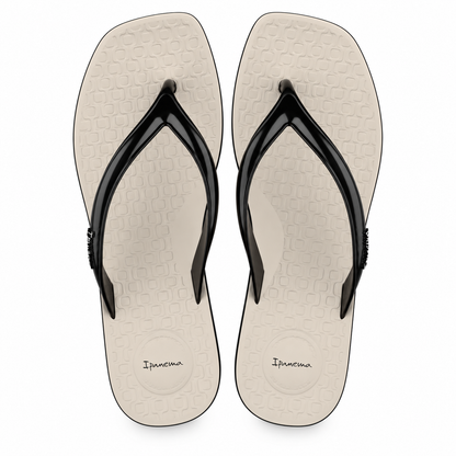 Sandalia  Mujer Negro/Beige Pluma Ipanema