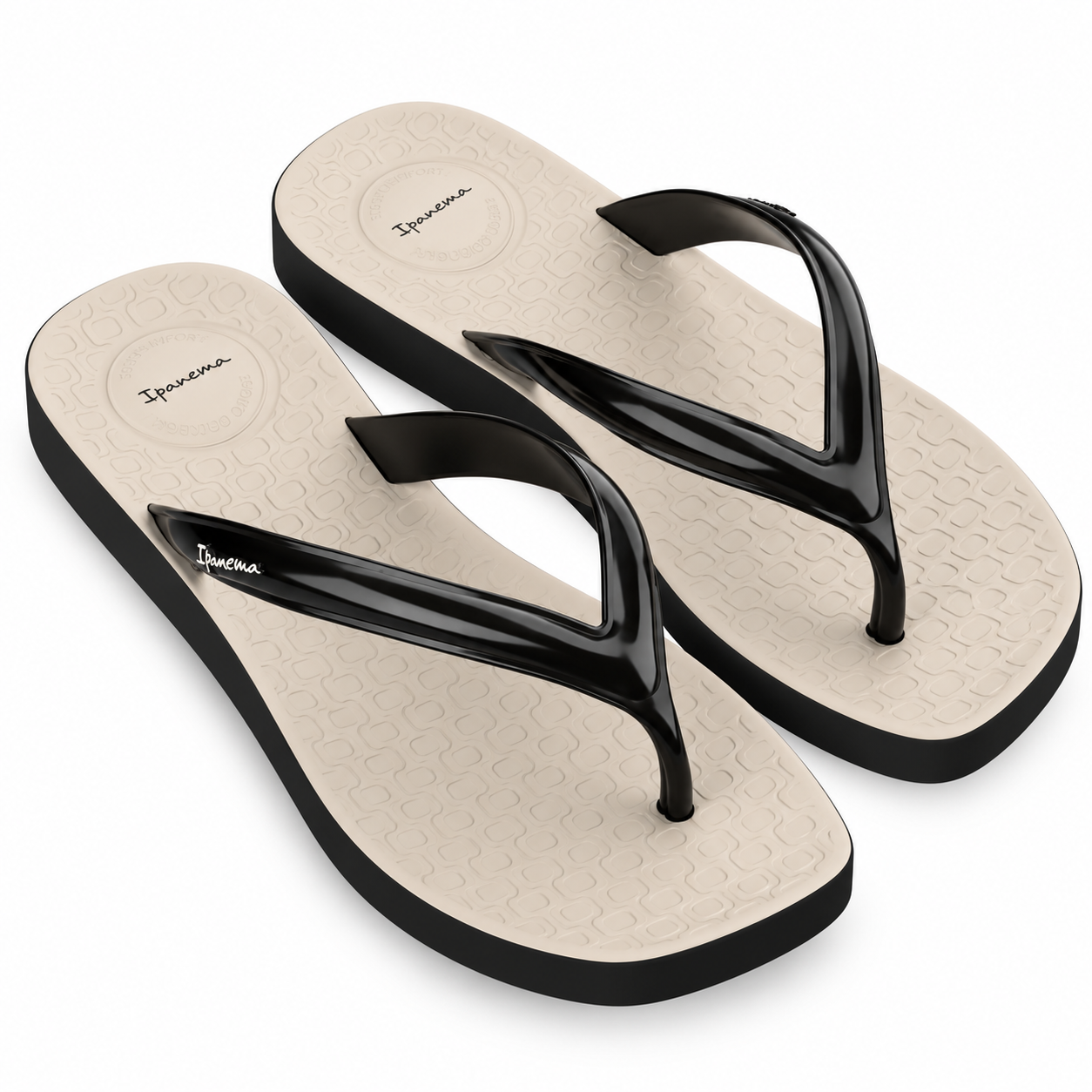Sandalia  Mujer Negro/Beige Pluma Ipanema