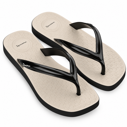 Sandalia  Mujer Negro/Beige Pluma Ipanema