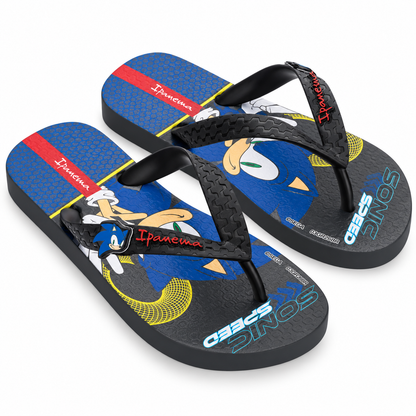 Sandalia Infantil Gris/Negro Sonic Lets Ipanema
