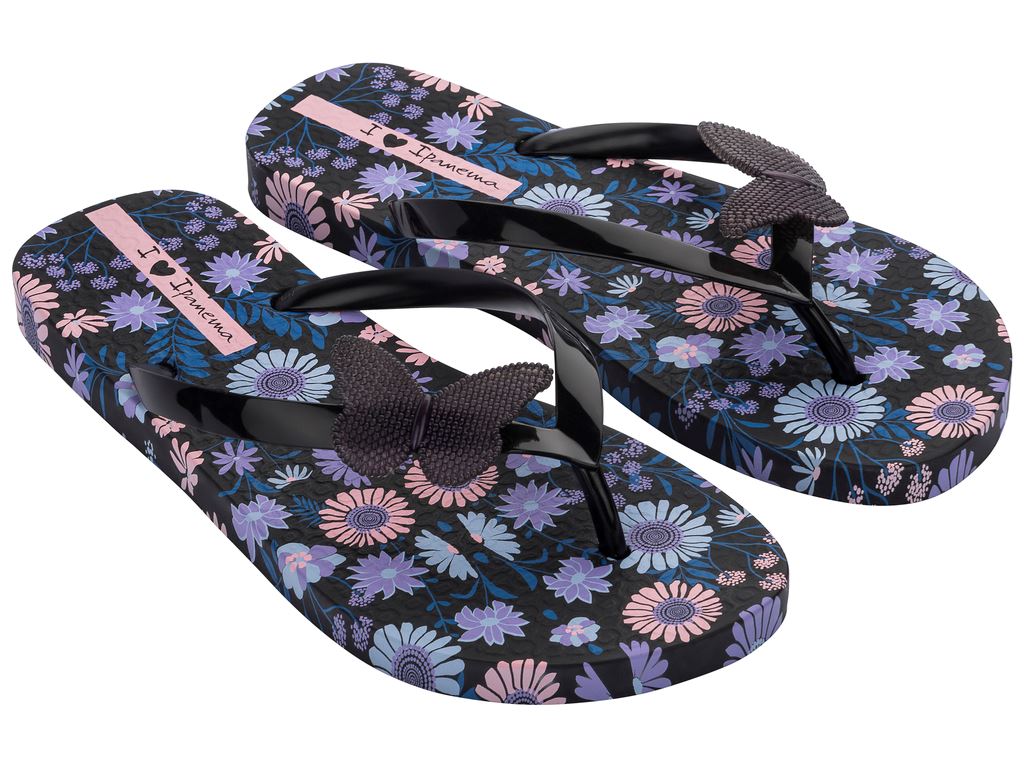 Sandalia Mujer Negro Belle Floral 116 Ipanema